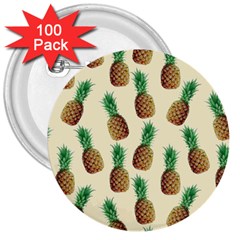 Pineapple Wallpaper Pattern 3  Buttons (100 Pack)  by Nexatart