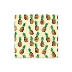 Pineapple Wallpaper Pattern Square Magnet by Nexatart