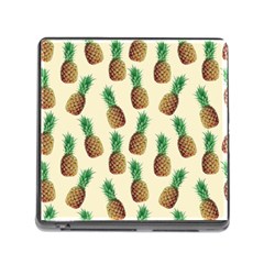 Pineapple Wallpaper Pattern Memory Card Reader (square) by Nexatart