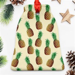 Pineapple Wallpaper Pattern Ornament (bell) by Nexatart