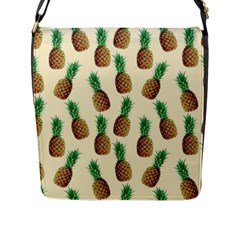 Pineapple Wallpaper Pattern Flap Messenger Bag (l) 