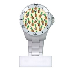 Pineapple Wallpaper Pattern Plastic Nurses Watch