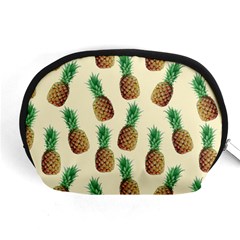 Pineapple Wallpaper Pattern Accessory Pouches (medium)  by Nexatart