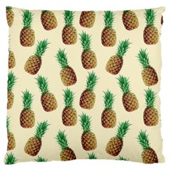 Pineapple Wallpaper Pattern Large Flano Cushion Case (one Side) by Nexatart