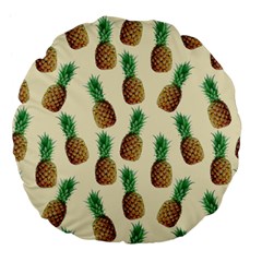 Pineapple Wallpaper Pattern Large 18  Premium Flano Round Cushions by Nexatart