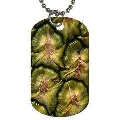 Pineapple Fruit Close Up Macro Dog Tag (two Sides) by Nexatart