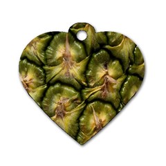 Pineapple Fruit Close Up Macro Dog Tag Heart (two Sides) by Nexatart