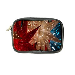 Poinsettia Red Blue White Coin Purse by Nexatart