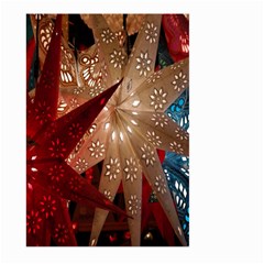 Poinsettia Red Blue White Large Garden Flag (two Sides) by Nexatart