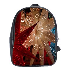 Poinsettia Red Blue White School Bags (xl)  by Nexatart