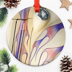 Pin Stripe Car Automobile Vehicle Ornament (Round)