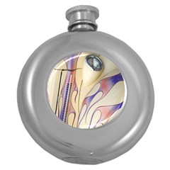 Pin Stripe Car Automobile Vehicle Round Hip Flask (5 Oz) by Nexatart