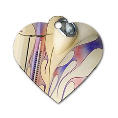 Pin Stripe Car Automobile Vehicle Dog Tag Heart (One Side)