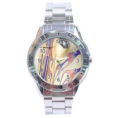 Pin Stripe Car Automobile Vehicle Stainless Steel Analogue Watch by Nexatart