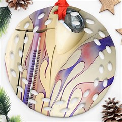 Pin Stripe Car Automobile Vehicle Ornament (round Filigree) by Nexatart