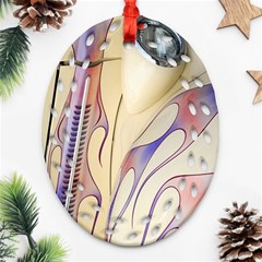 Pin Stripe Car Automobile Vehicle Ornament (oval Filigree) by Nexatart