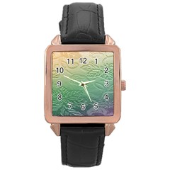 Plants Nature Botanical Botany Rose Gold Leather Watch  by Nexatart