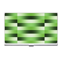 Pinstripes Green Shapes Shades Business Card Holders by Nexatart