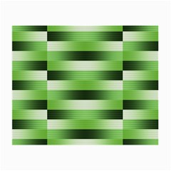 Pinstripes Green Shapes Shades Small Glasses Cloth (2-side) by Nexatart