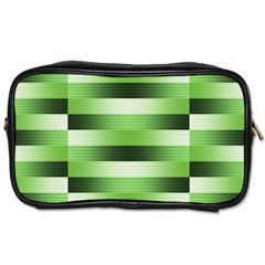 Pinstripes Green Shapes Shades Toiletries Bags 2-side by Nexatart