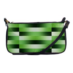 Pinstripes Green Shapes Shades Shoulder Clutch Bags by Nexatart