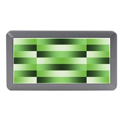 Pinstripes Green Shapes Shades Memory Card Reader (mini) by Nexatart