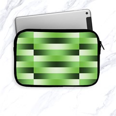 Pinstripes Green Shapes Shades Apple Ipad Mini Zipper Cases by Nexatart