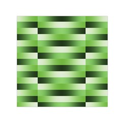 Pinstripes Green Shapes Shades Small Satin Scarf (square) by Nexatart