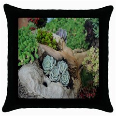 Plant Succulent Plants Flower Wood Throw Pillow Case (black) by Nexatart