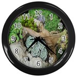 Plant Succulent Plants Flower Wood Wall Clocks (Black) Front