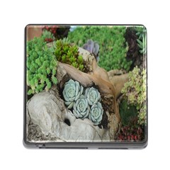 Plant Succulent Plants Flower Wood Memory Card Reader (square) by Nexatart