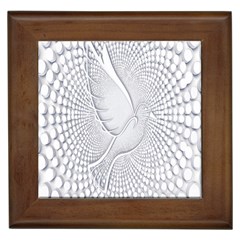 Points Circle Dove Harmony Pattern Framed Tiles