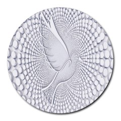 Points Circle Dove Harmony Pattern Round Mousepads