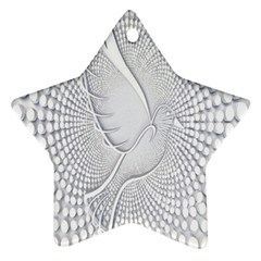 Points Circle Dove Harmony Pattern Ornament (Star)