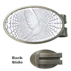 Points Circle Dove Harmony Pattern Money Clips (oval) 