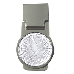 Points Circle Dove Harmony Pattern Money Clips (Round) 