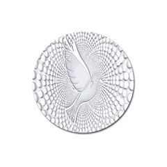 Points Circle Dove Harmony Pattern Magnet 3  (Round)