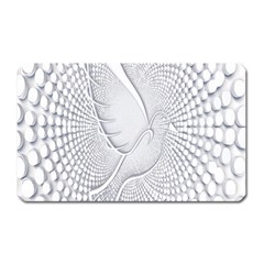 Points Circle Dove Harmony Pattern Magnet (Rectangular)