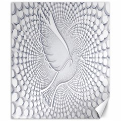 Points Circle Dove Harmony Pattern Canvas 8  x 10 