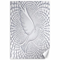 Points Circle Dove Harmony Pattern Canvas 12  x 18  