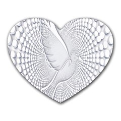 Points Circle Dove Harmony Pattern Heart Mousepads