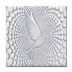 Points Circle Dove Harmony Pattern Face Towel