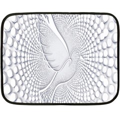 Points Circle Dove Harmony Pattern Double Sided Fleece Blanket (Mini) 