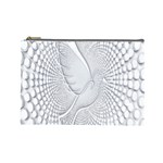 Points Circle Dove Harmony Pattern Cosmetic Bag (Large)  Front