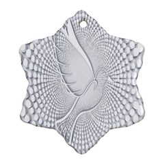 Points Circle Dove Harmony Pattern Ornament (Snowflake)