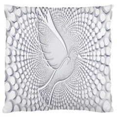 Points Circle Dove Harmony Pattern Large Cushion Case (Two Sides)