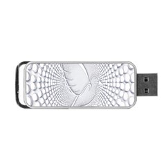 Points Circle Dove Harmony Pattern Portable USB Flash (One Side)