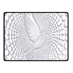 Points Circle Dove Harmony Pattern Double Sided Fleece Blanket (Small) 