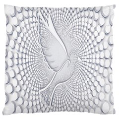 Points Circle Dove Harmony Pattern Large Flano Cushion Case (One Side)