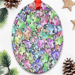 Presents Gifts Christmas Box Oval Ornament (two Sides) by Nexatart